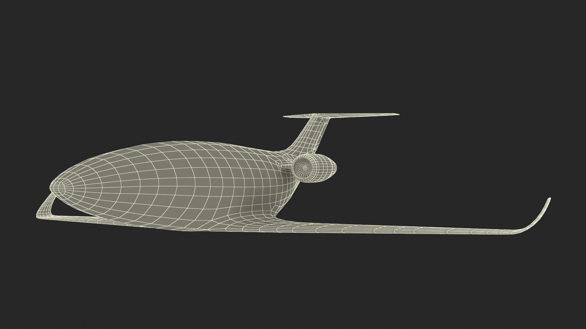 Futuristic Business Jet Red 3D