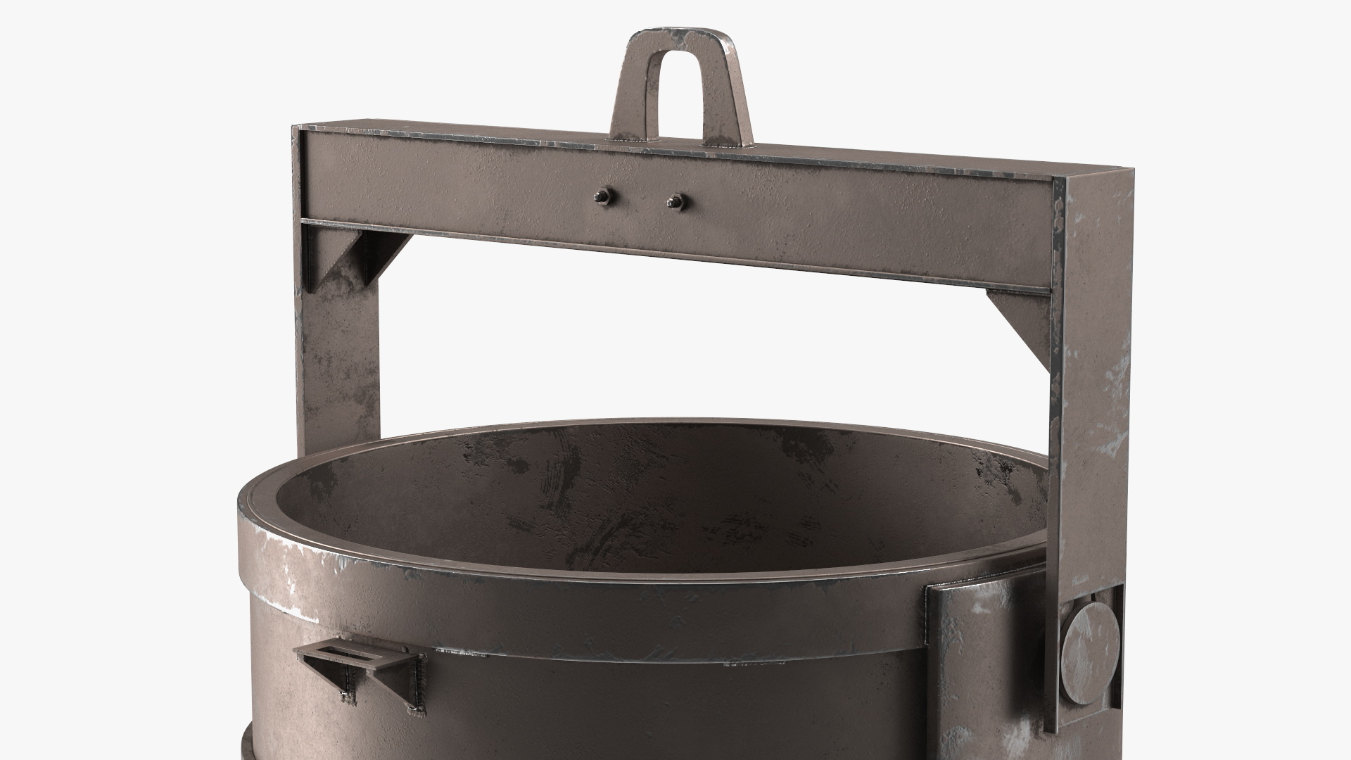 Industrial Steel Charging Bucket 3D