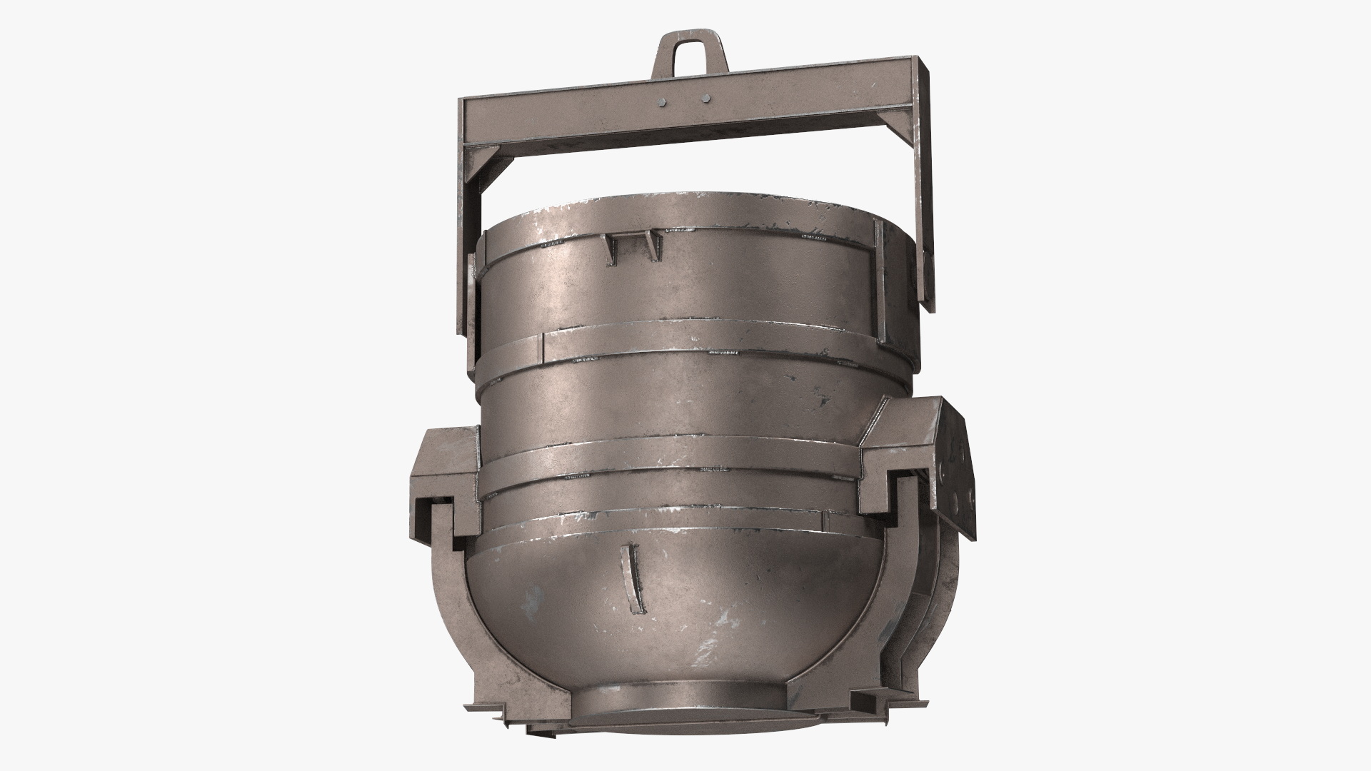 Industrial Steel Charging Bucket 3D