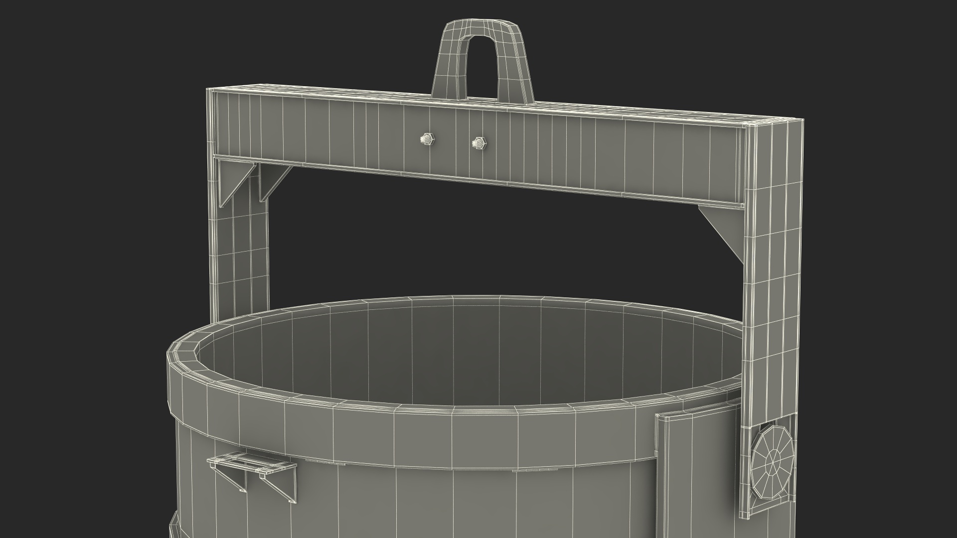 Industrial Steel Charging Bucket 3D