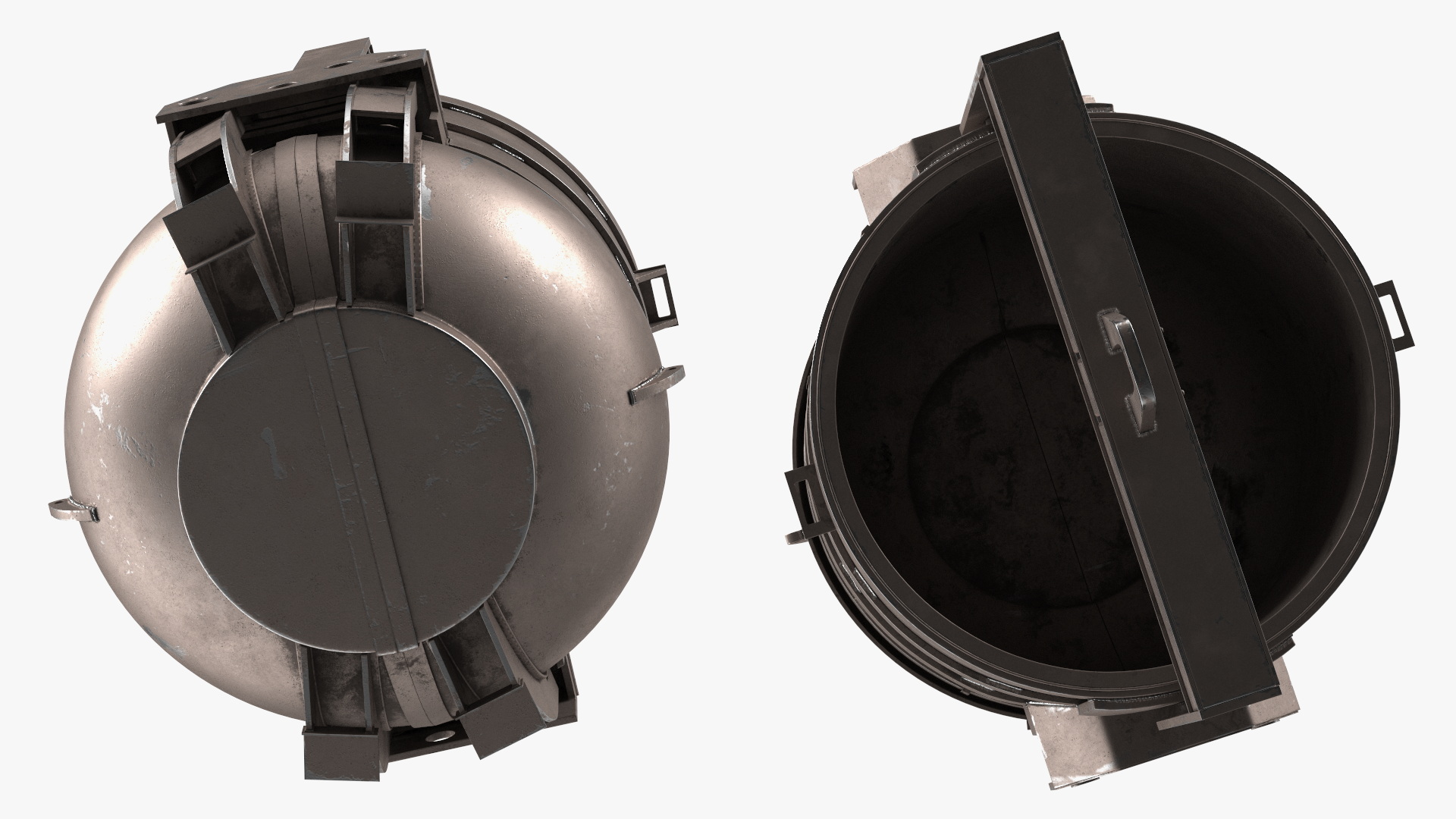 Industrial Steel Charging Bucket 3D