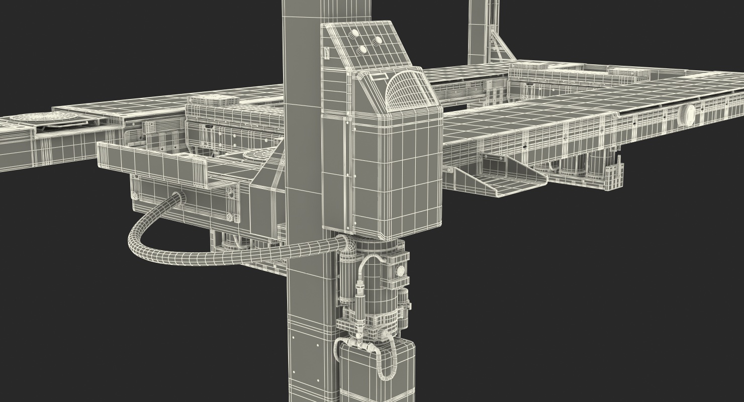 Hunter L451 4 Post Car Lift Rigged 3D model