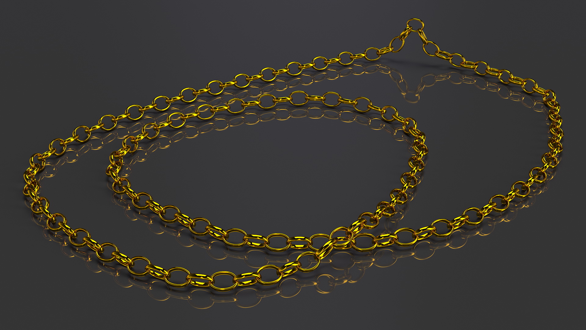 3D model Golden Jewelry Chain
