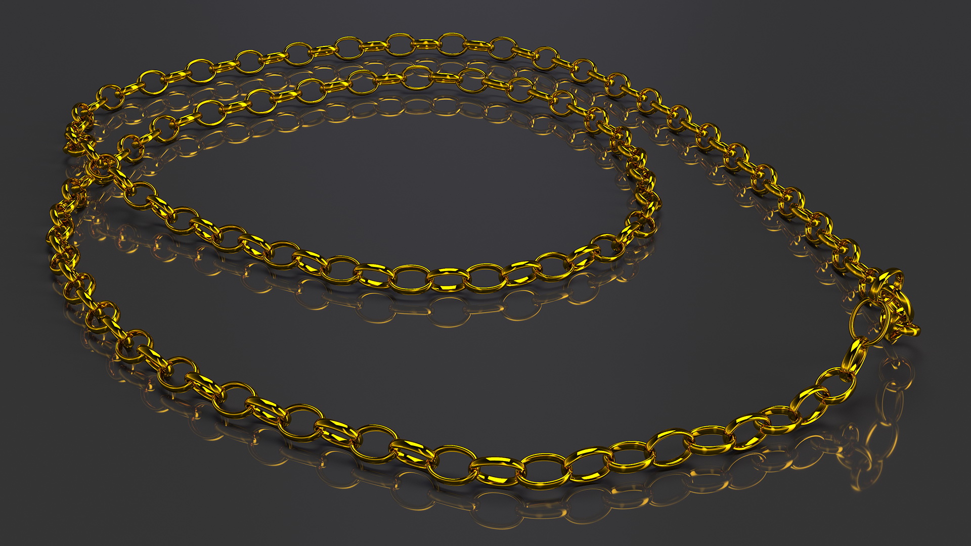 3D model Golden Jewelry Chain