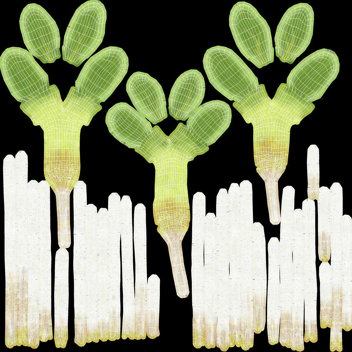 3D Sprout Roots Set