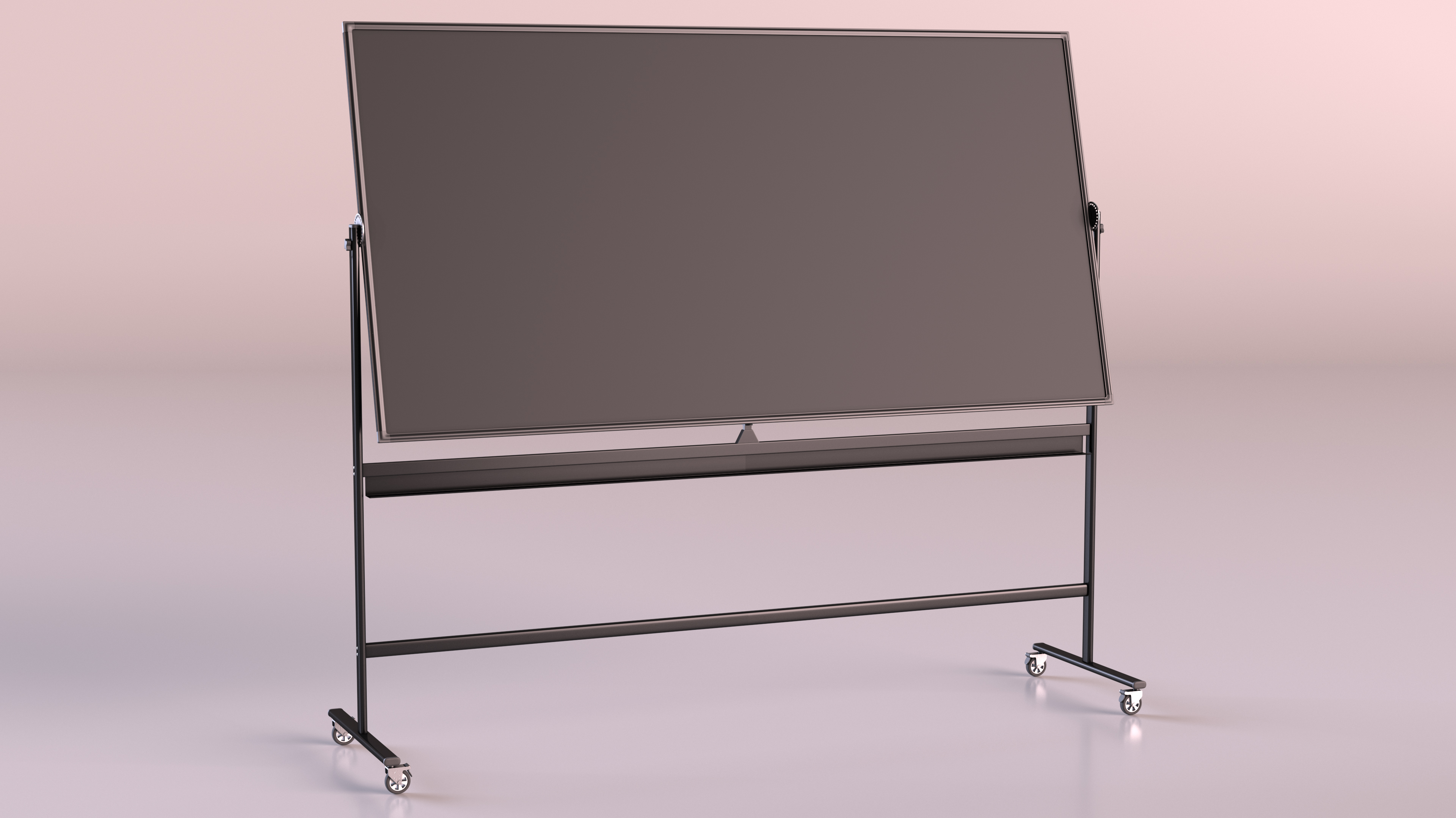 3D Mobile Dry Erase Board Black model