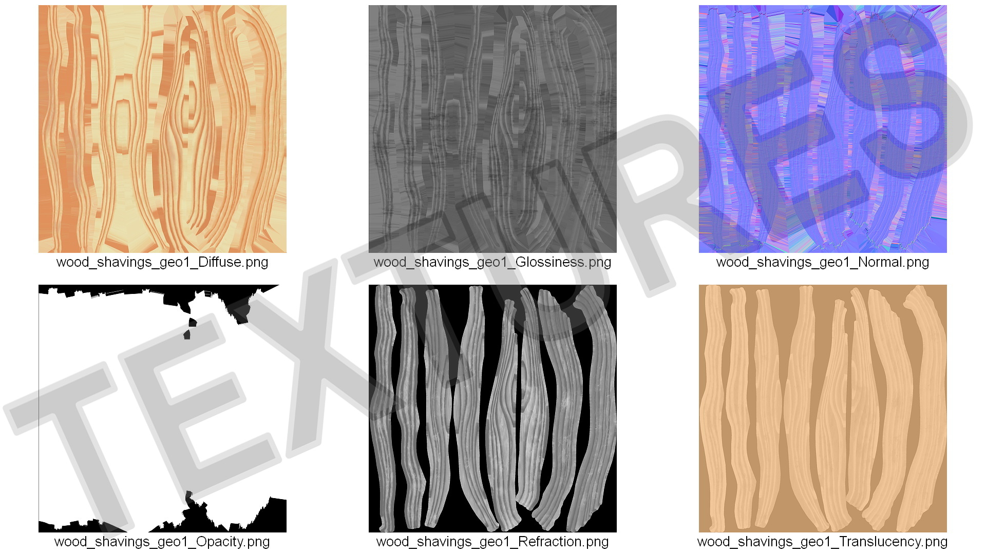 3D Wood Shavings model