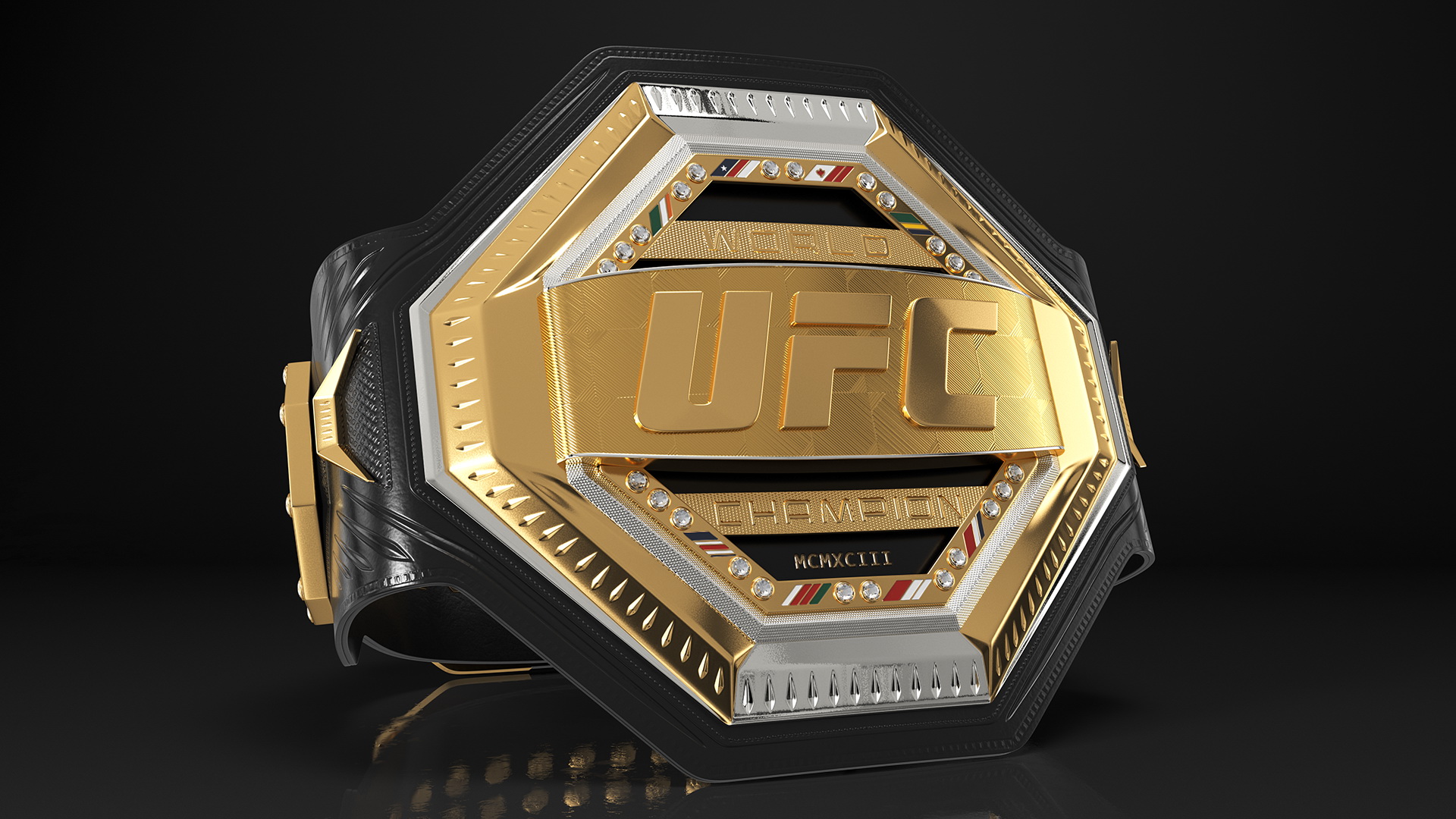 3D UFC Legacy Championship Belt model