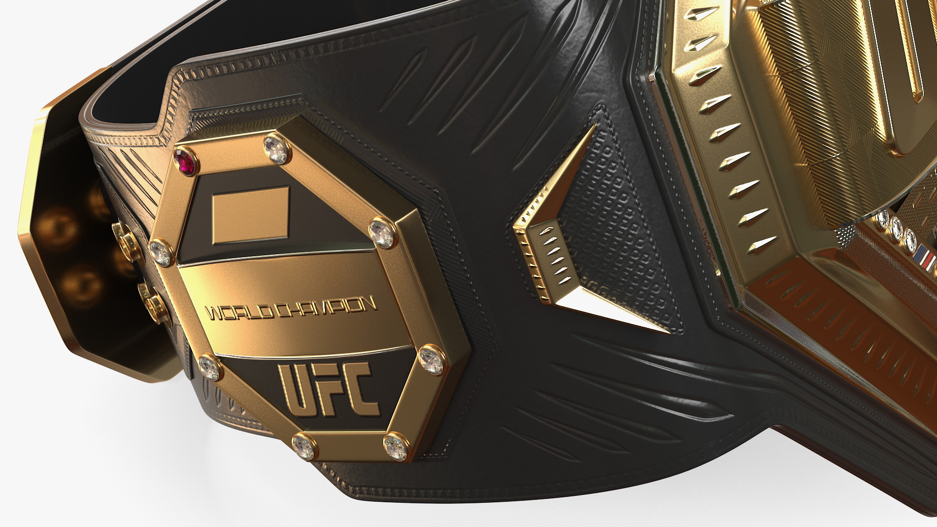 3D UFC Legacy Championship Belt model