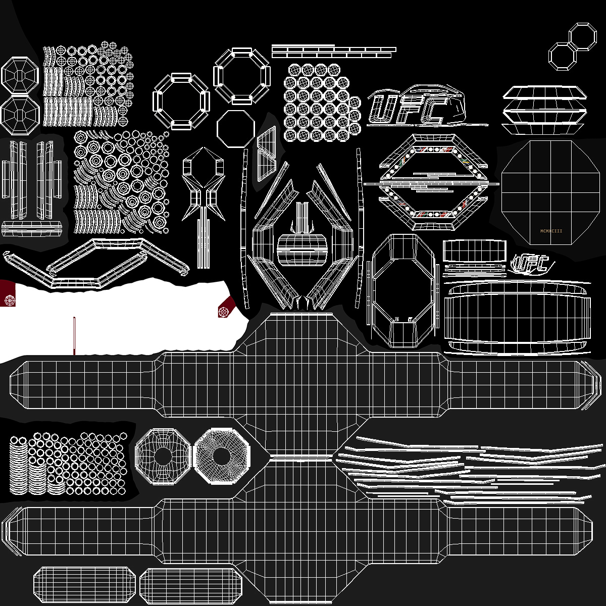 3D UFC Legacy Championship Belt model