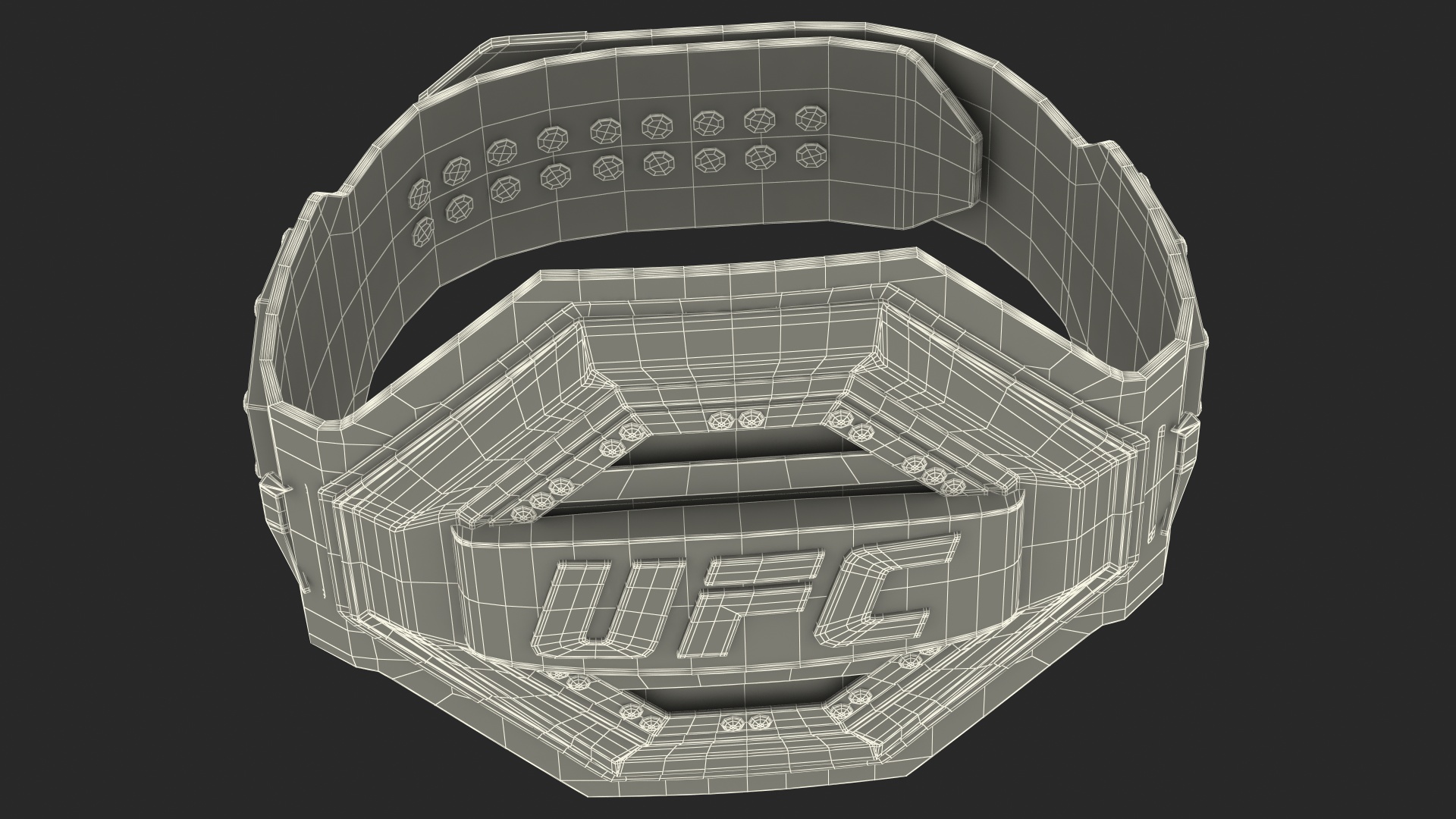 3D UFC Legacy Championship Belt model