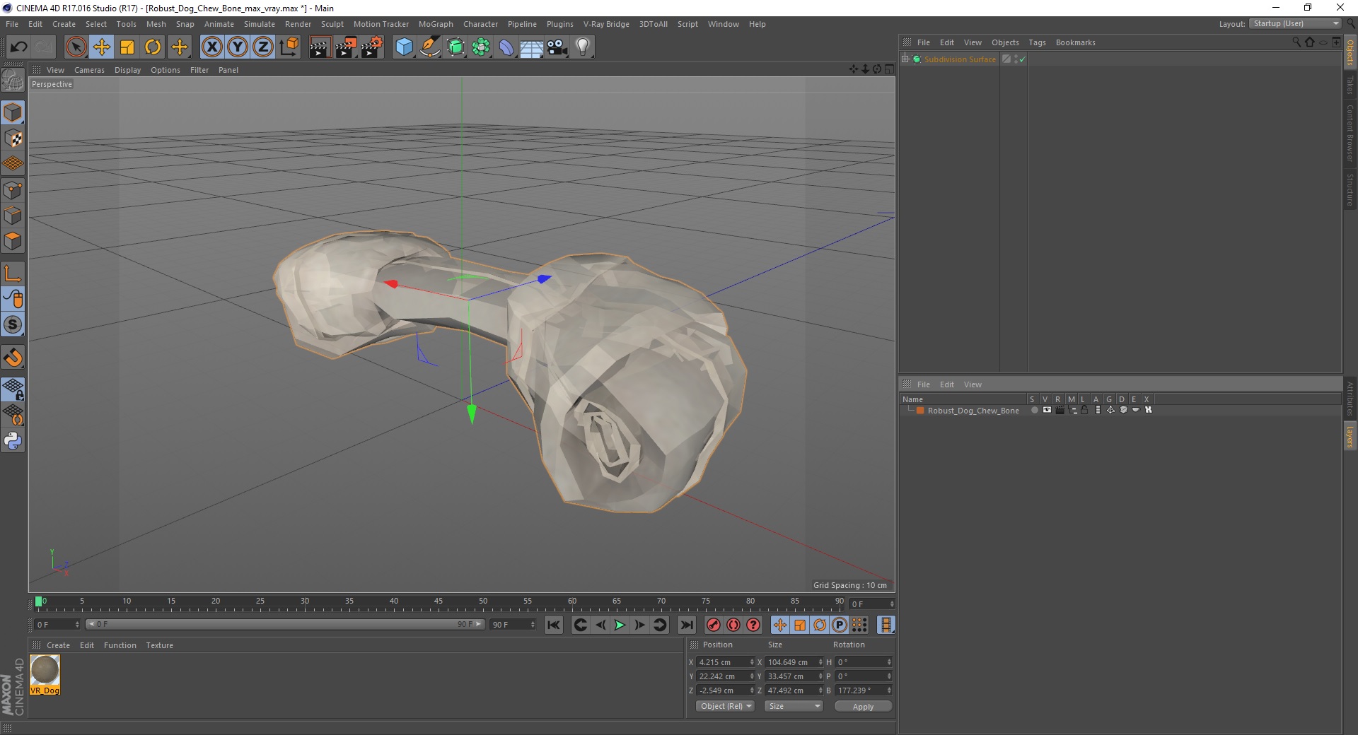 3D model Robust Dog Chew Bone