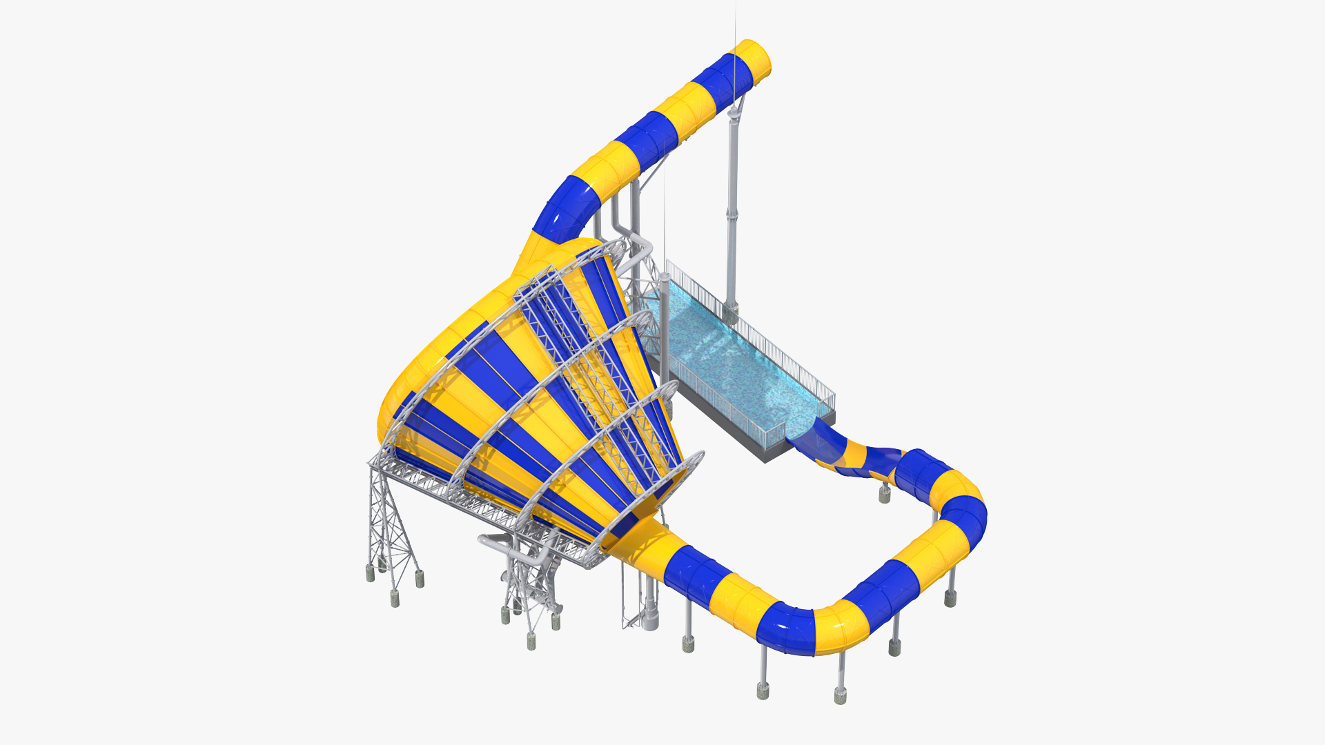 3D Giant Funnel Waterslide model
