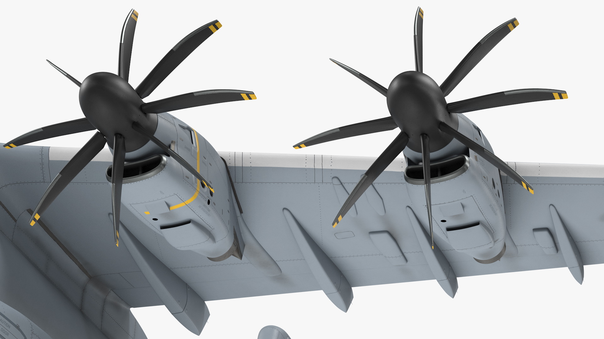 Airbus A400M Atlas Military Transport Aircraft Rigged for Cinema 4D 3D