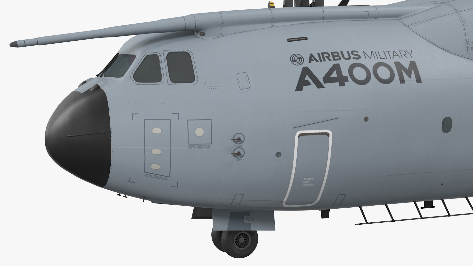 Airbus A400M Atlas Military Transport Aircraft Rigged for Cinema 4D 3D