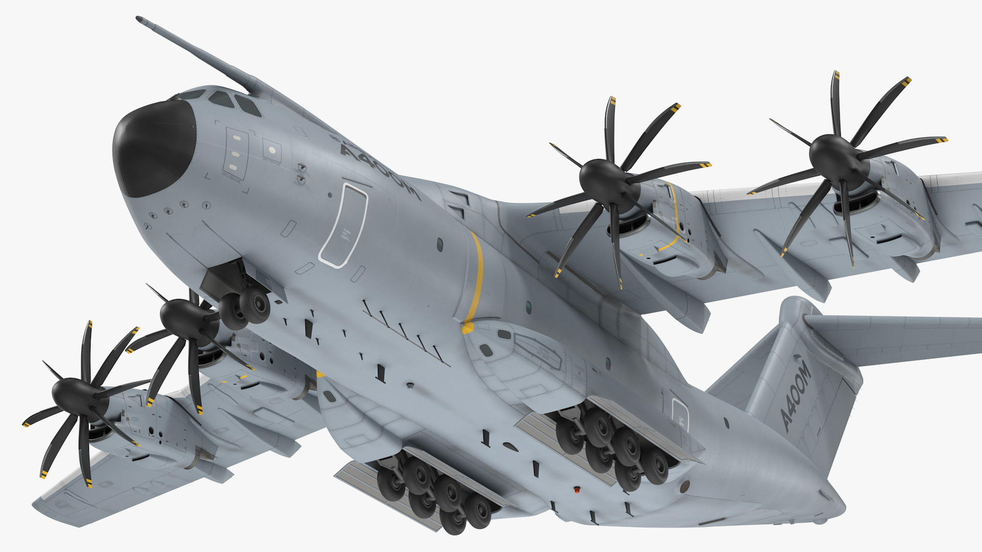 Airbus A400M Atlas Military Transport Aircraft Rigged for Cinema 4D 3D