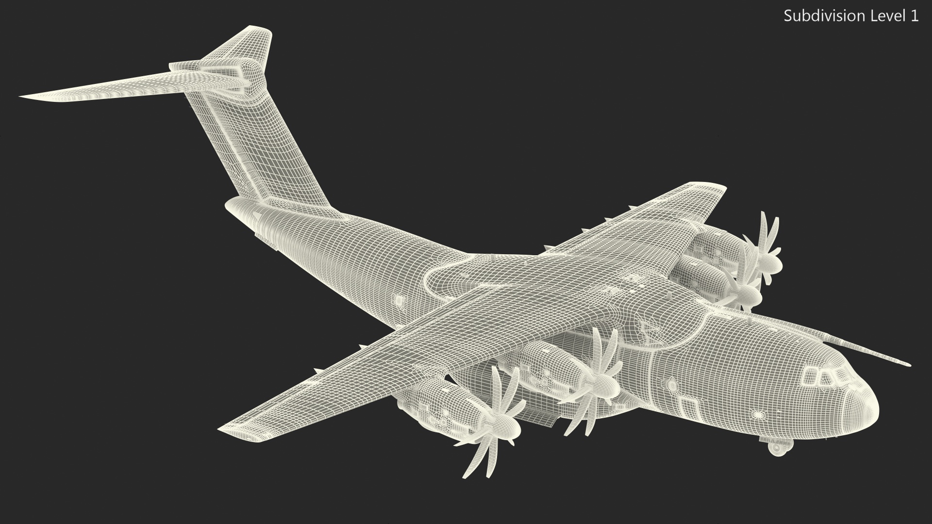 Airbus A400M Atlas Military Transport Aircraft Rigged for Cinema 4D 3D