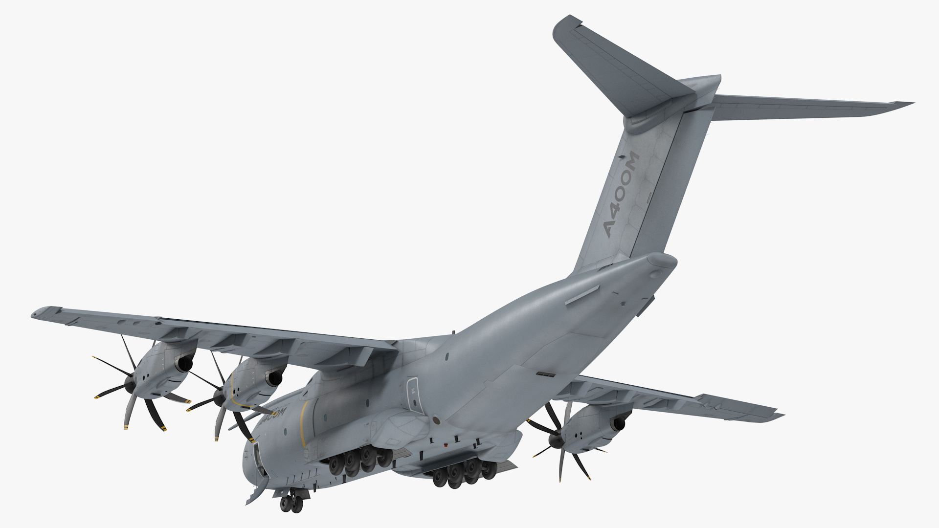 Airbus A400M Atlas Military Transport Aircraft Rigged for Cinema 4D 3D