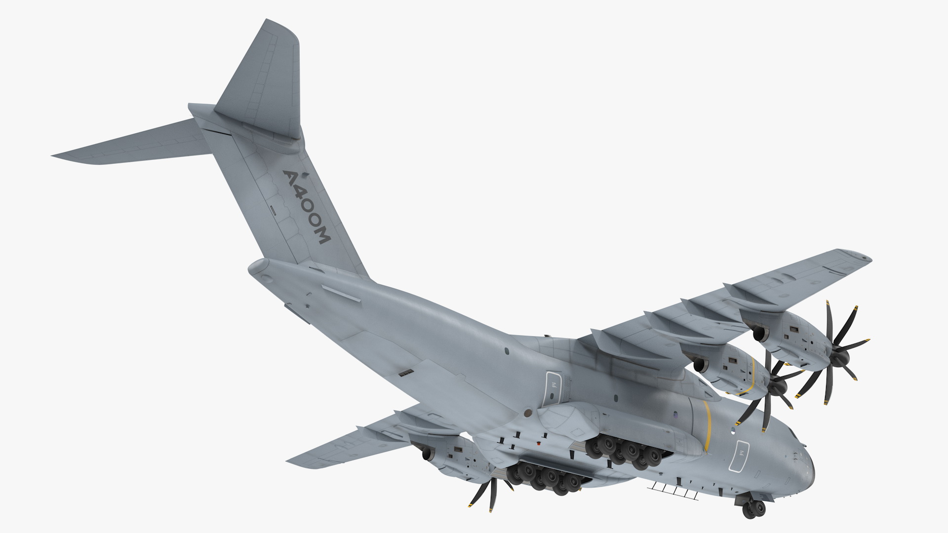 Airbus A400M Atlas Military Transport Aircraft Rigged for Cinema 4D 3D
