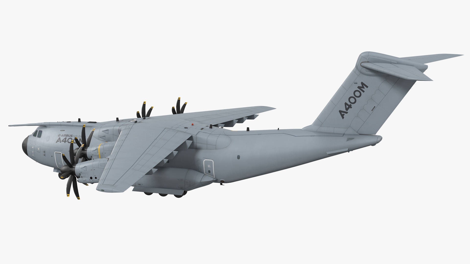 Airbus A400M Atlas Military Transport Aircraft Rigged for Cinema 4D 3D