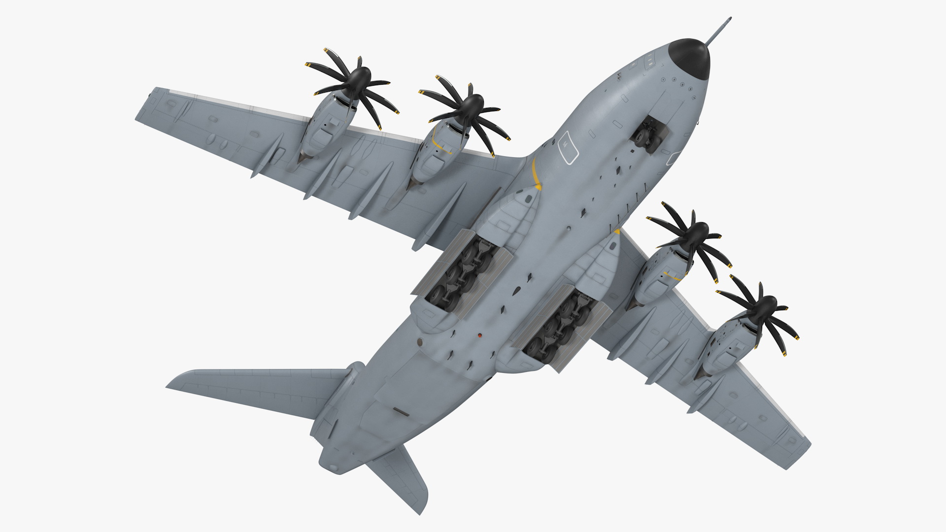 Airbus A400M Atlas Military Transport Aircraft Rigged for Cinema 4D 3D