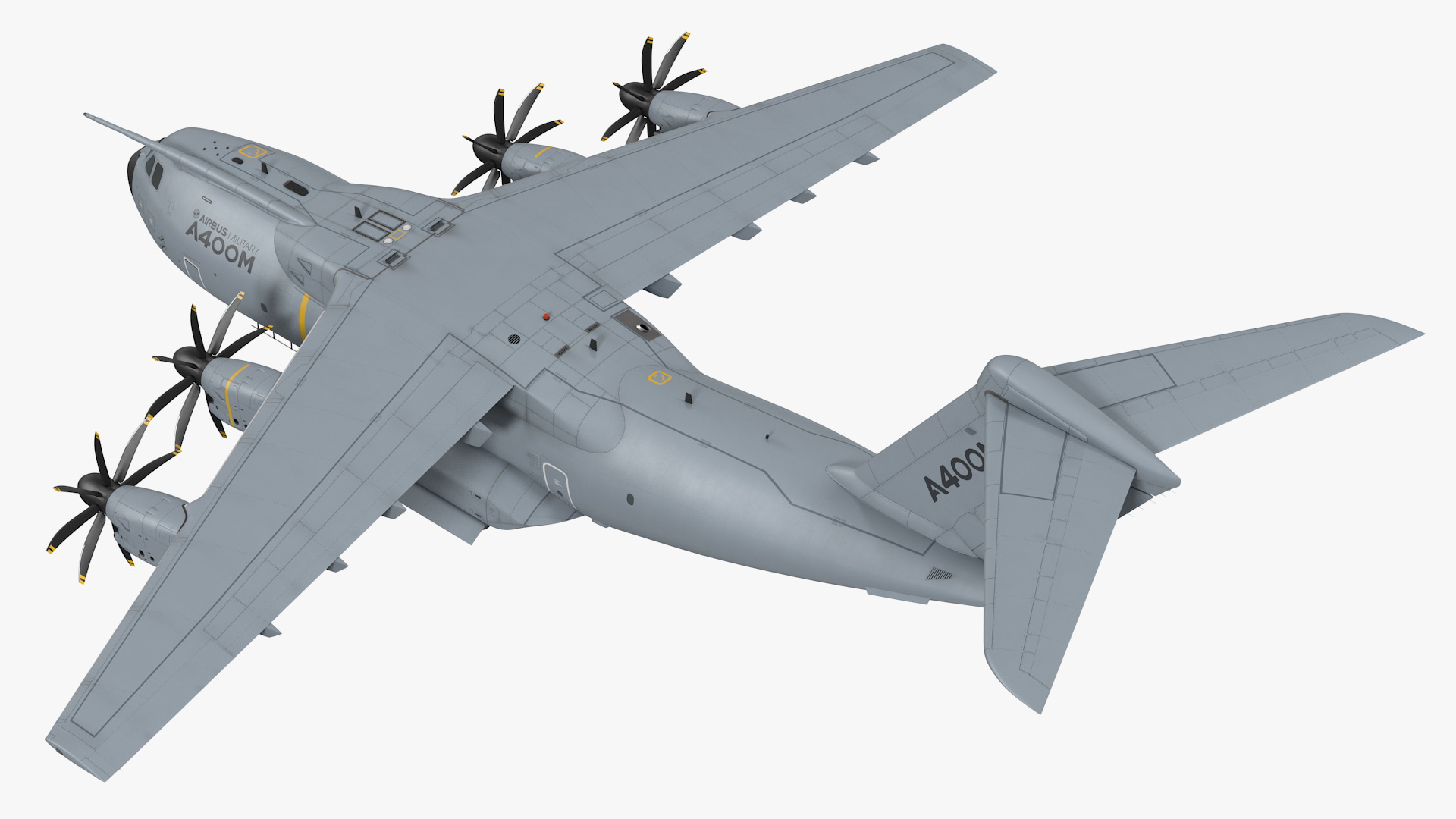 Airbus A400M Atlas Military Transport Aircraft Rigged for Cinema 4D 3D