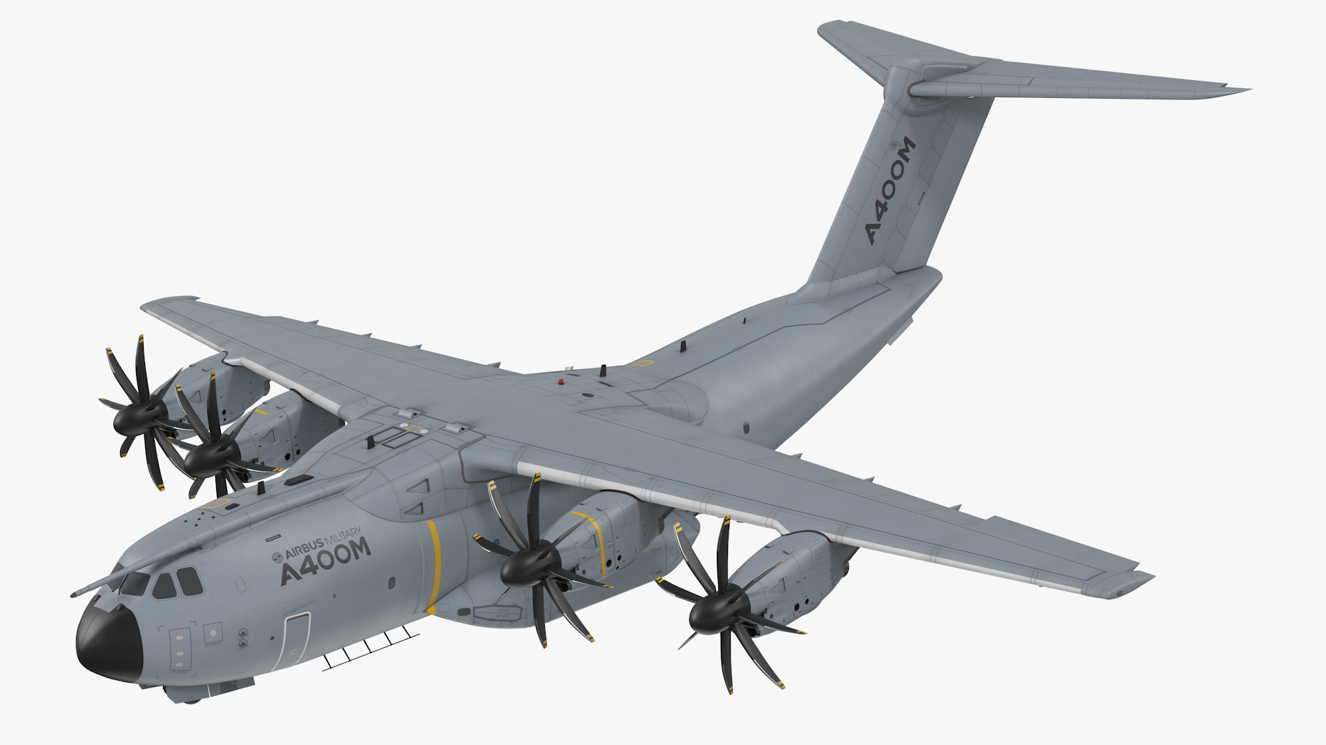Airbus A400M Atlas Military Transport Aircraft Rigged for Cinema 4D 3D
