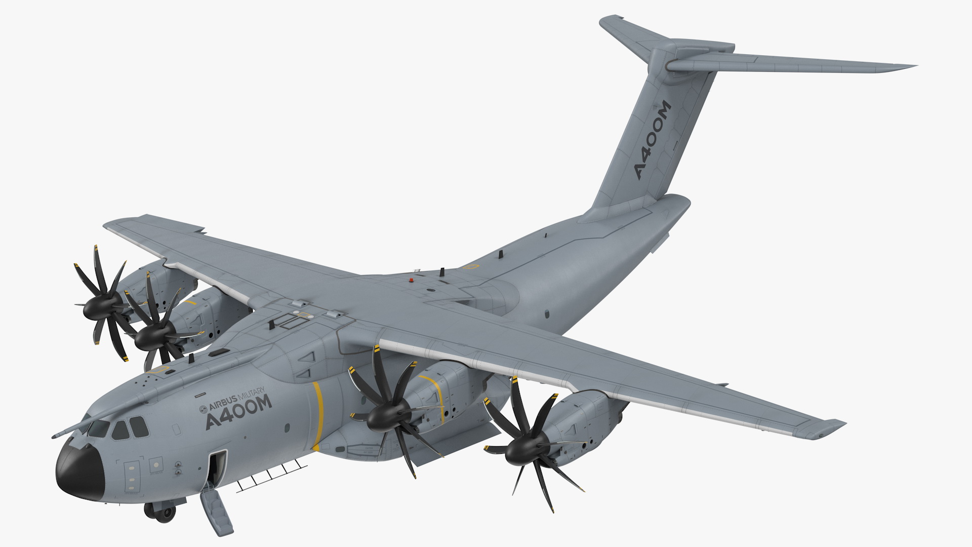 Airbus A400M Atlas Military Transport Aircraft Rigged for Cinema 4D 3D