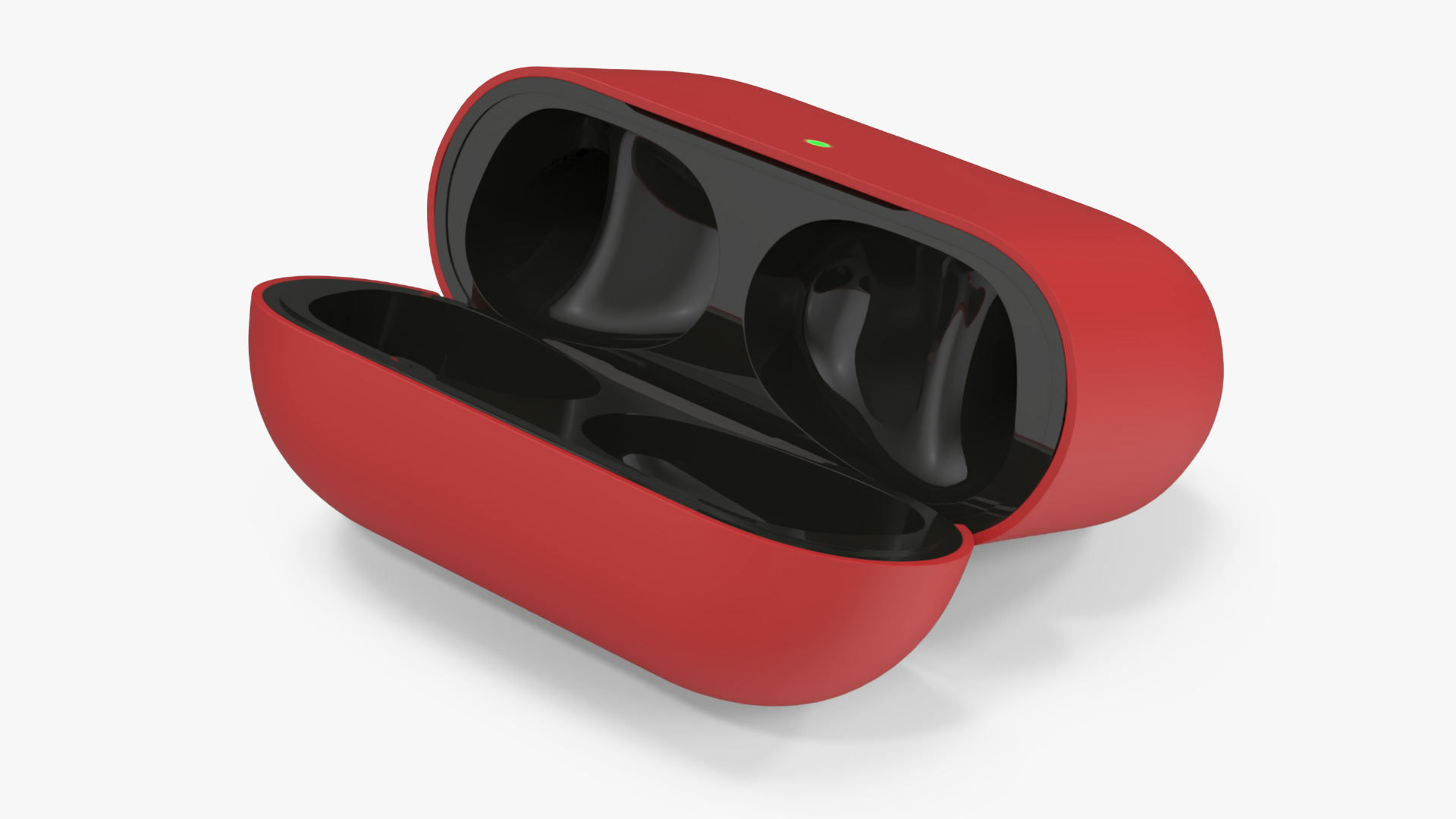 3D Wireless Headphones USB-C with Silicone Case Red model