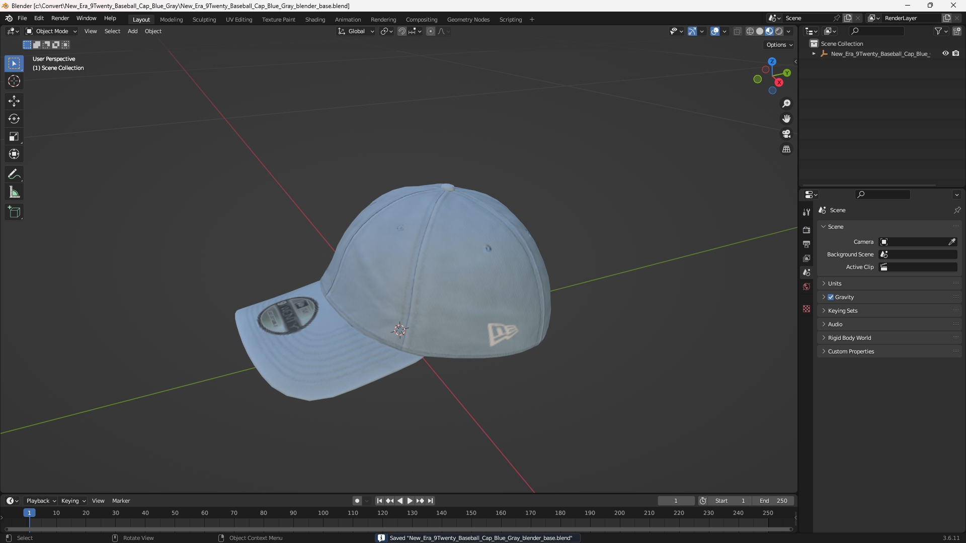 New Era 9Twenty Baseball Cap Blue Gray - view 10