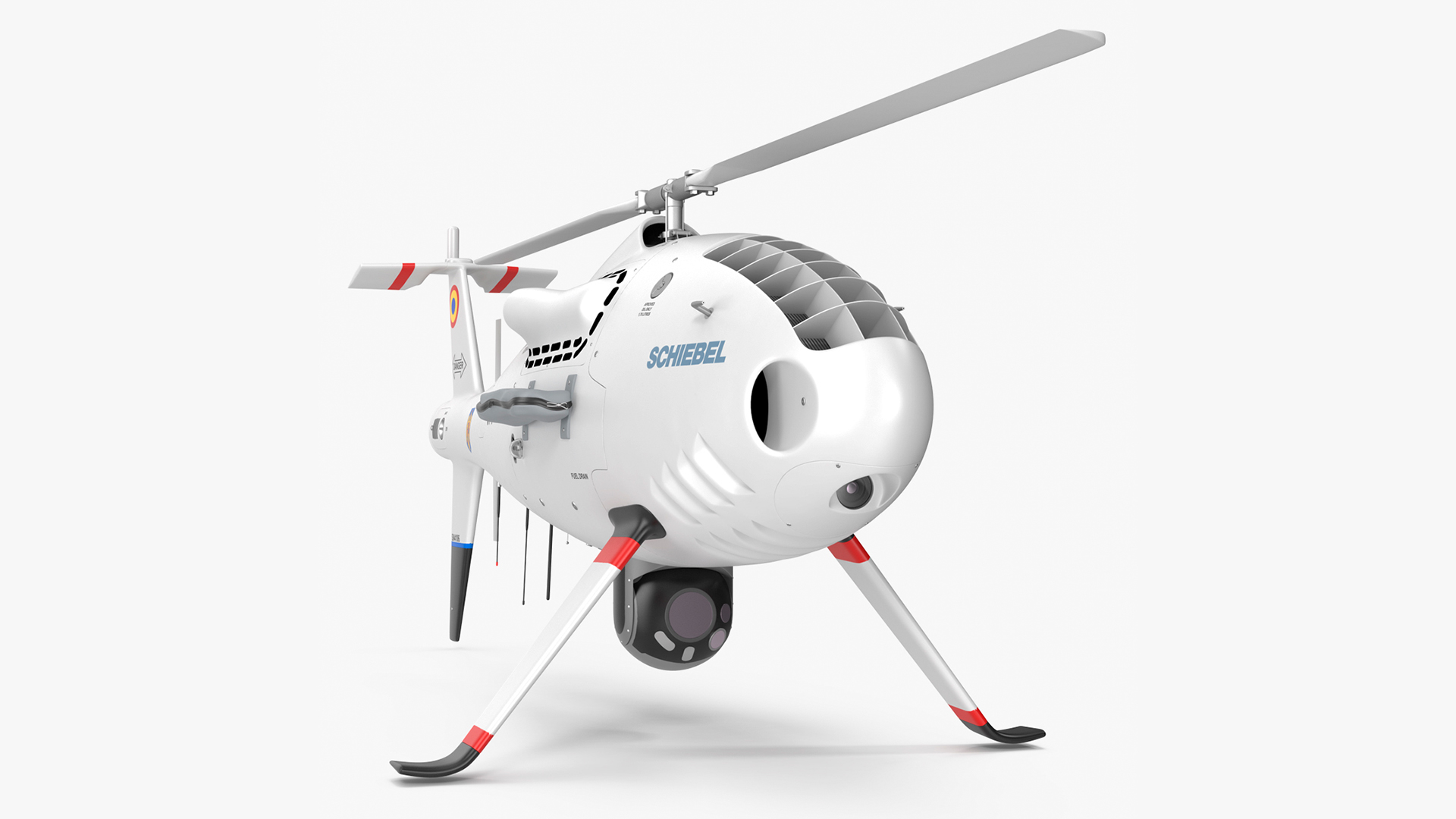 Schiebel Camcopter S100 UAV Romanian Border Police Rigged 3D