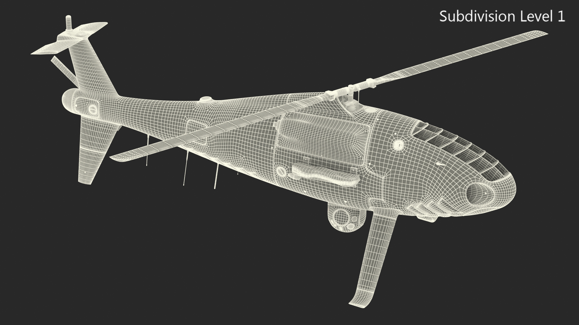 Schiebel Camcopter S100 UAV Romanian Border Police Rigged 3D