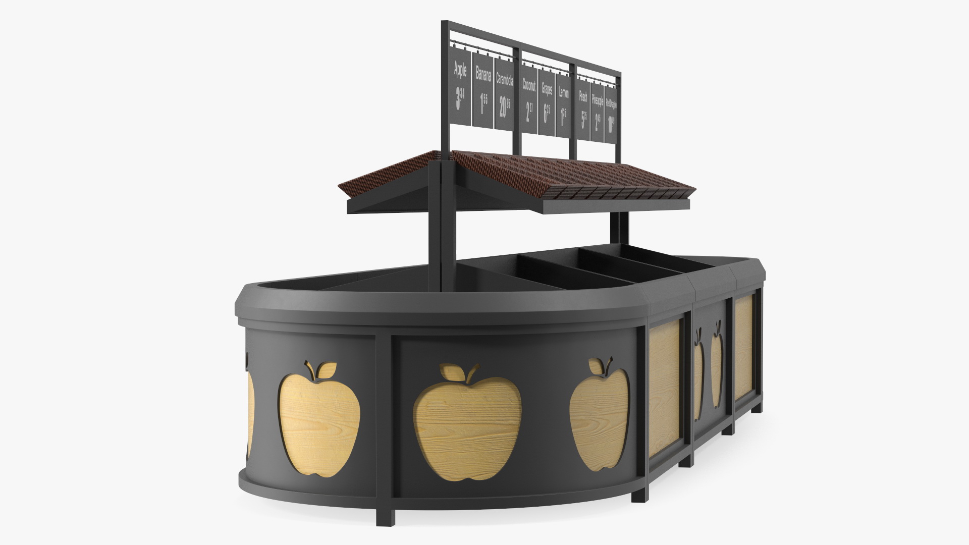 Supermarket Fruit and Vegetable Display Rack 3D model