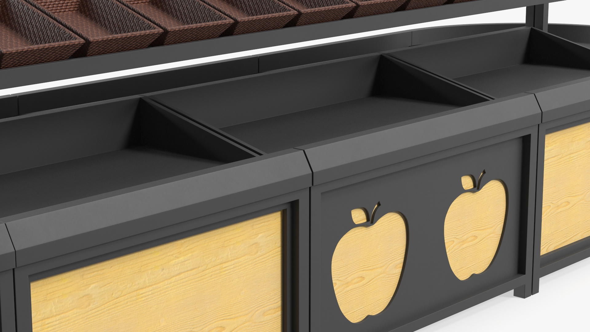 Supermarket Fruit and Vegetable Display Rack 3D model