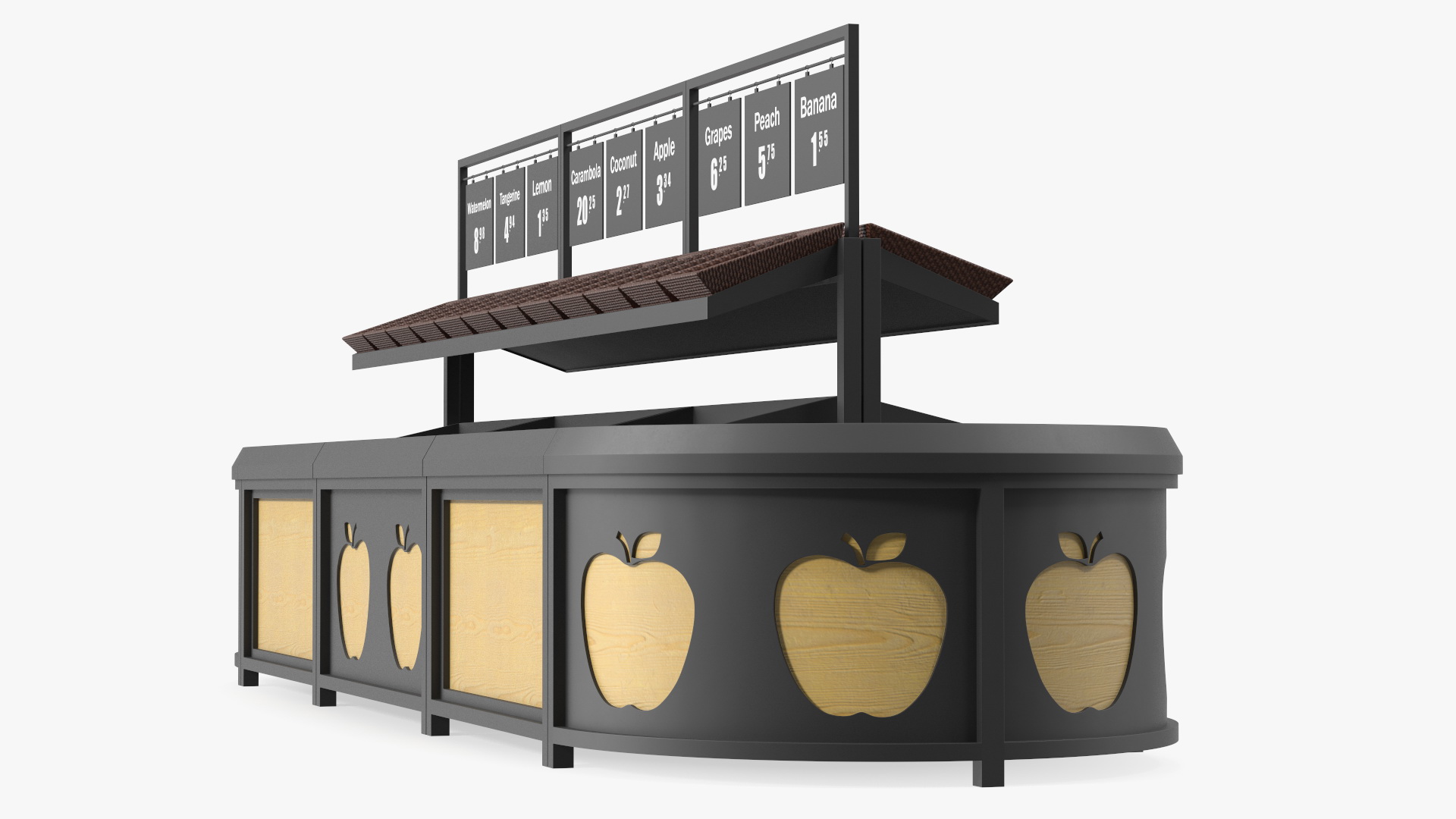 Supermarket Fruit and Vegetable Display Rack 3D model