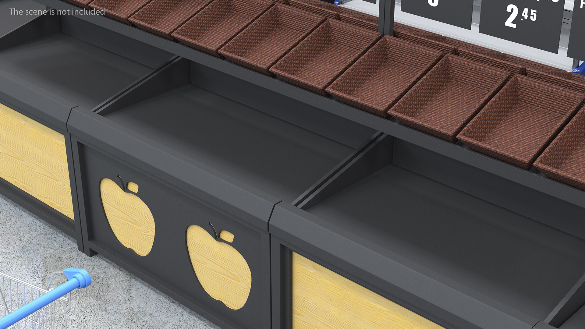 Supermarket Fruit and Vegetable Display Rack 3D model