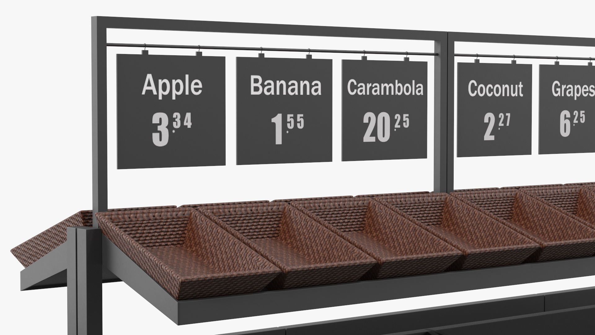 Supermarket Fruit and Vegetable Display Rack 3D model