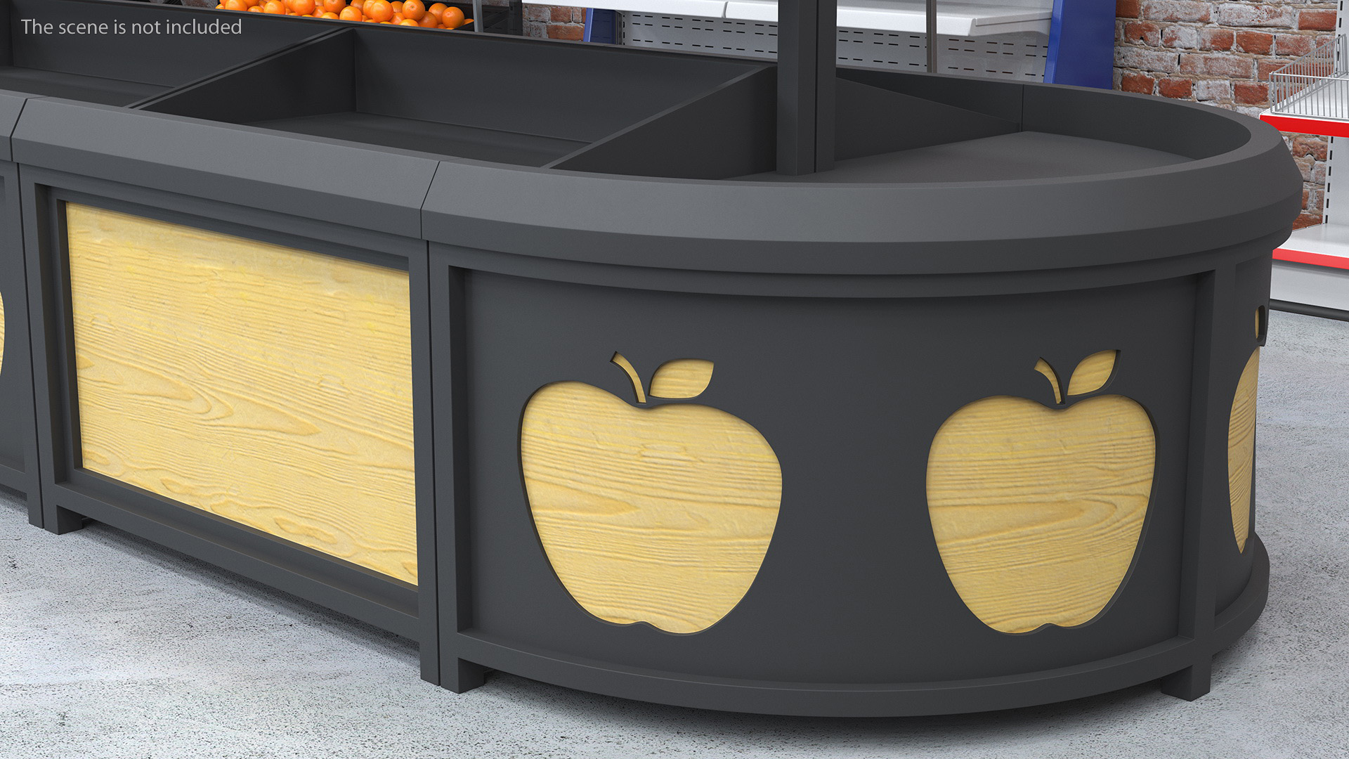 Supermarket Fruit and Vegetable Display Rack 3D model