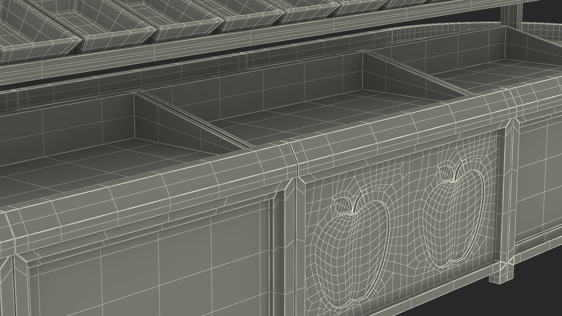 Supermarket Fruit and Vegetable Display Rack 3D model
