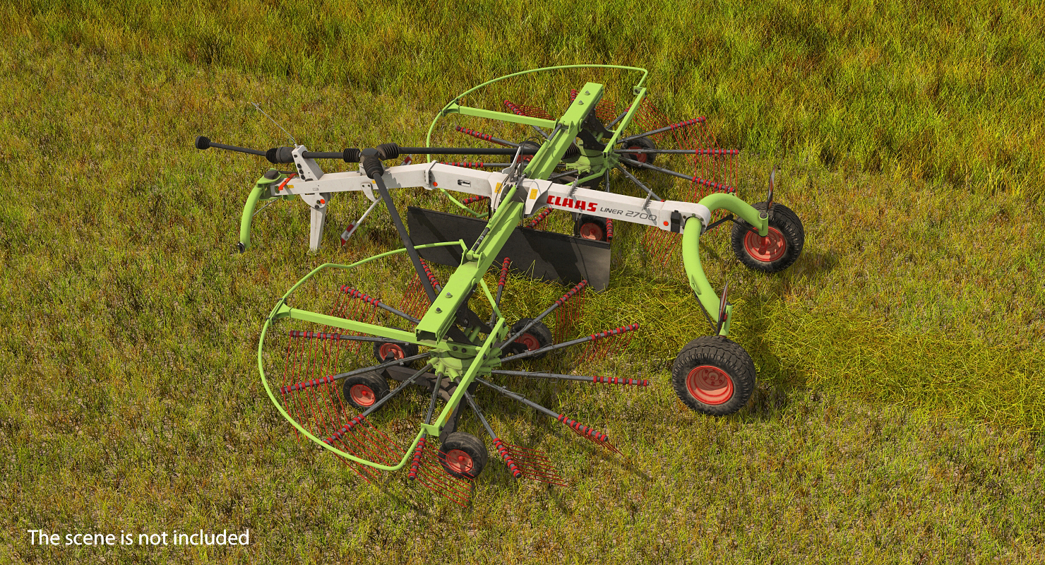 3D Used Twin Rotor Hay Rake Claas Liner 2700