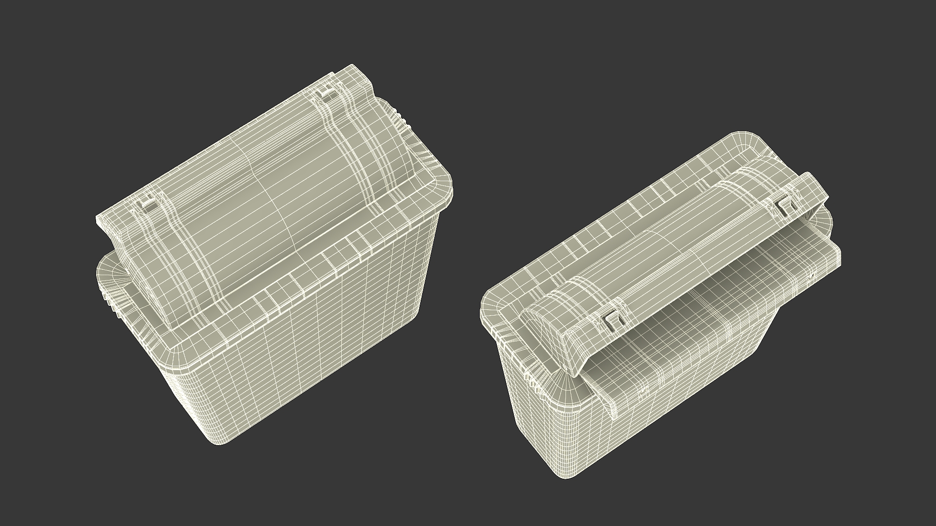 Biohazard Medical Sharps Container Open 3D model