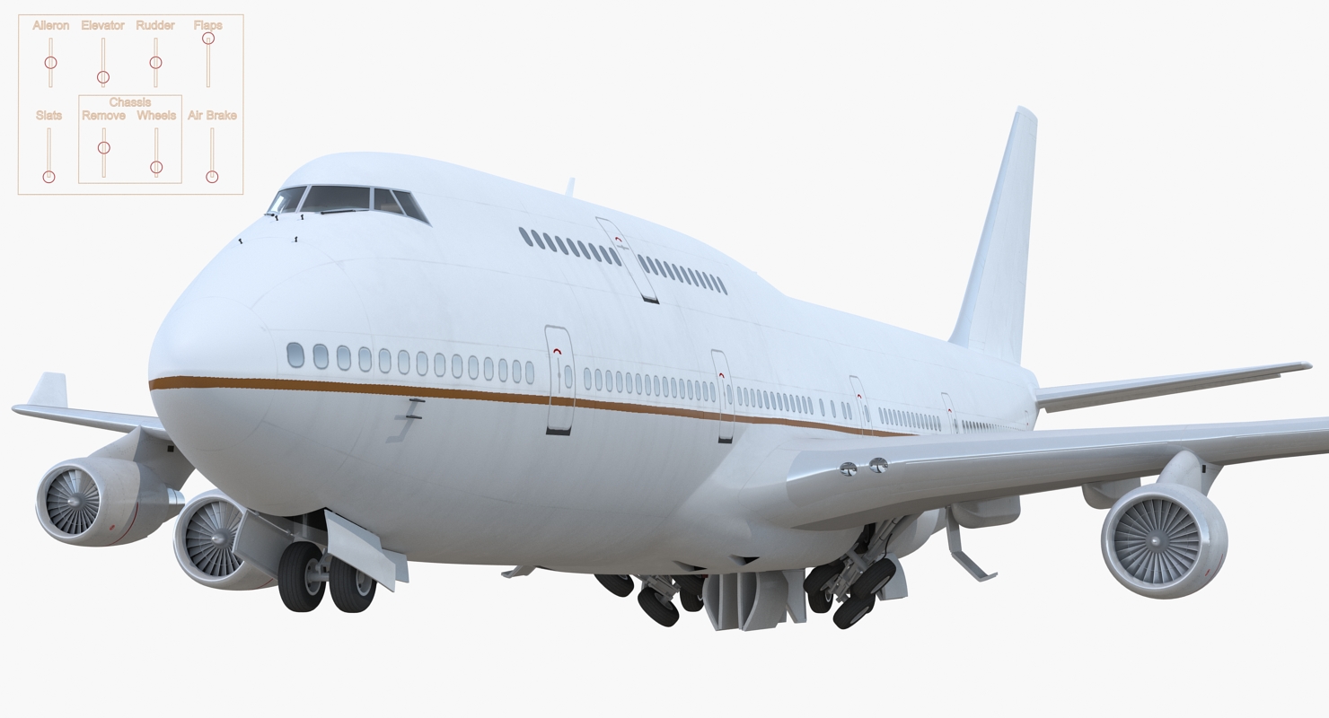 Boeing 747 400 Generic Rigged 3D model