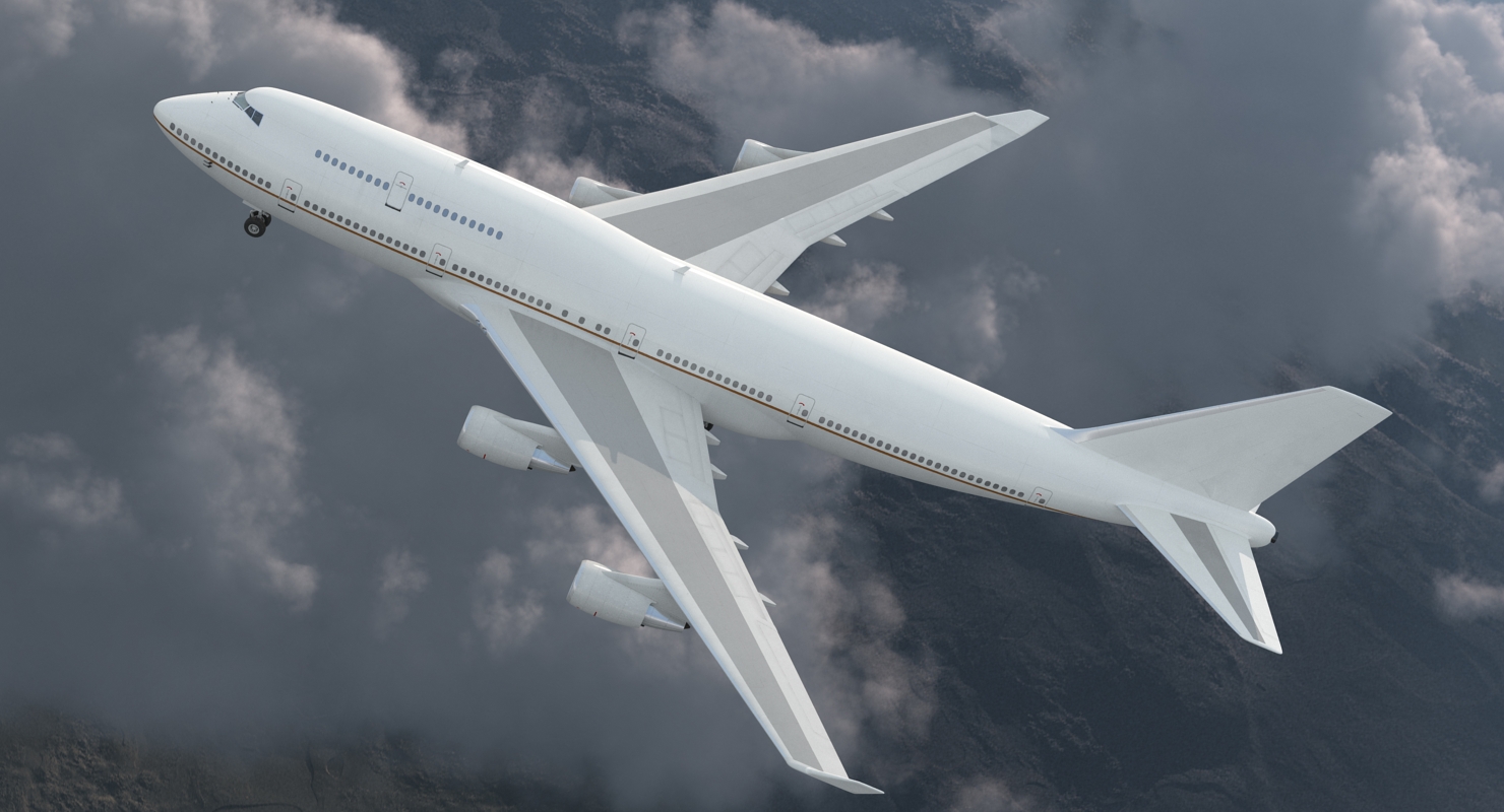 Boeing 747 400 Generic Rigged 3D model