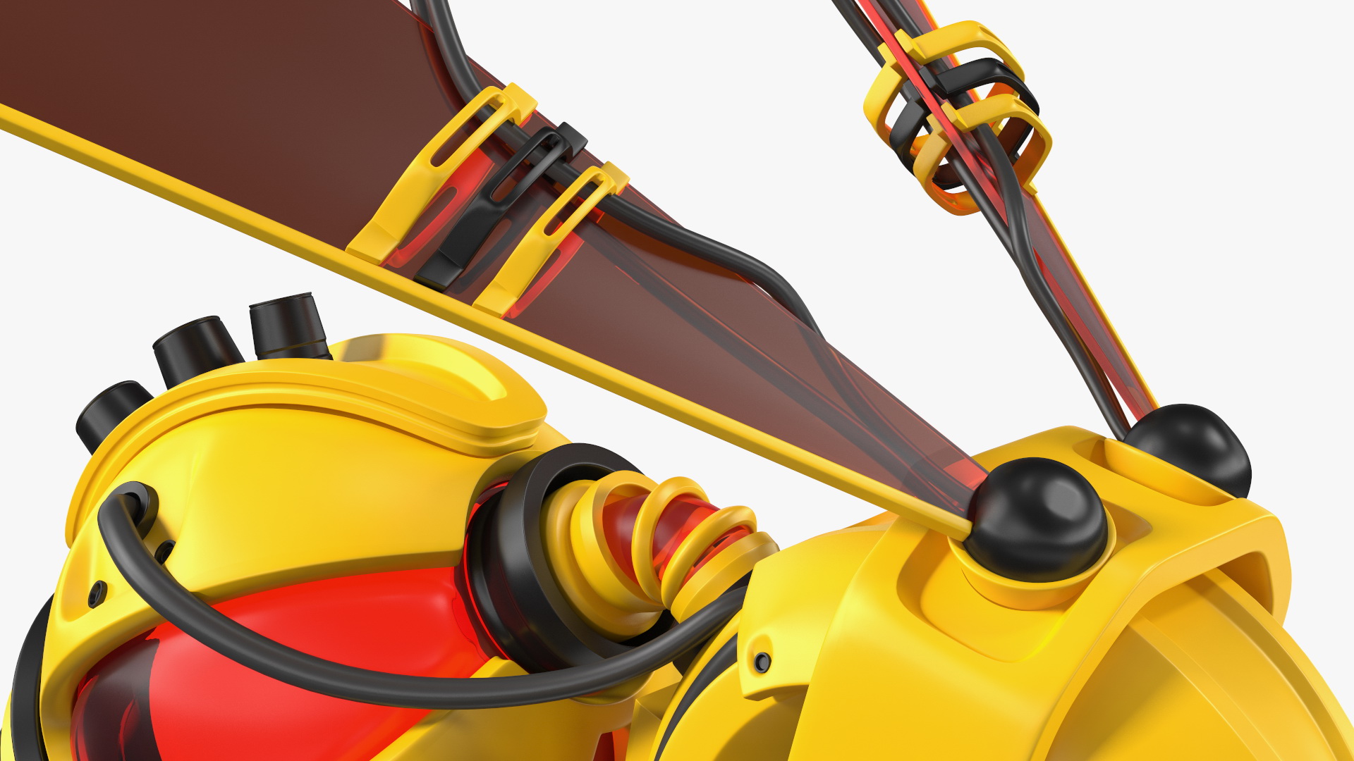 3D Robot Bee Yellow Rigged model