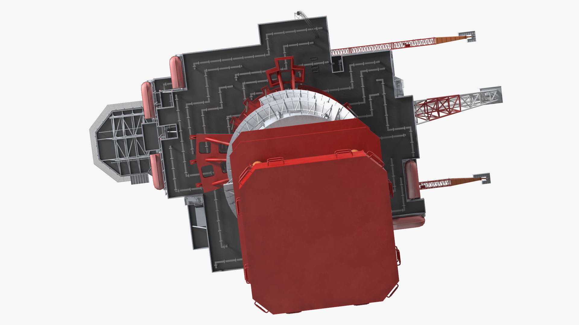 3D model Spar Platform Rigged