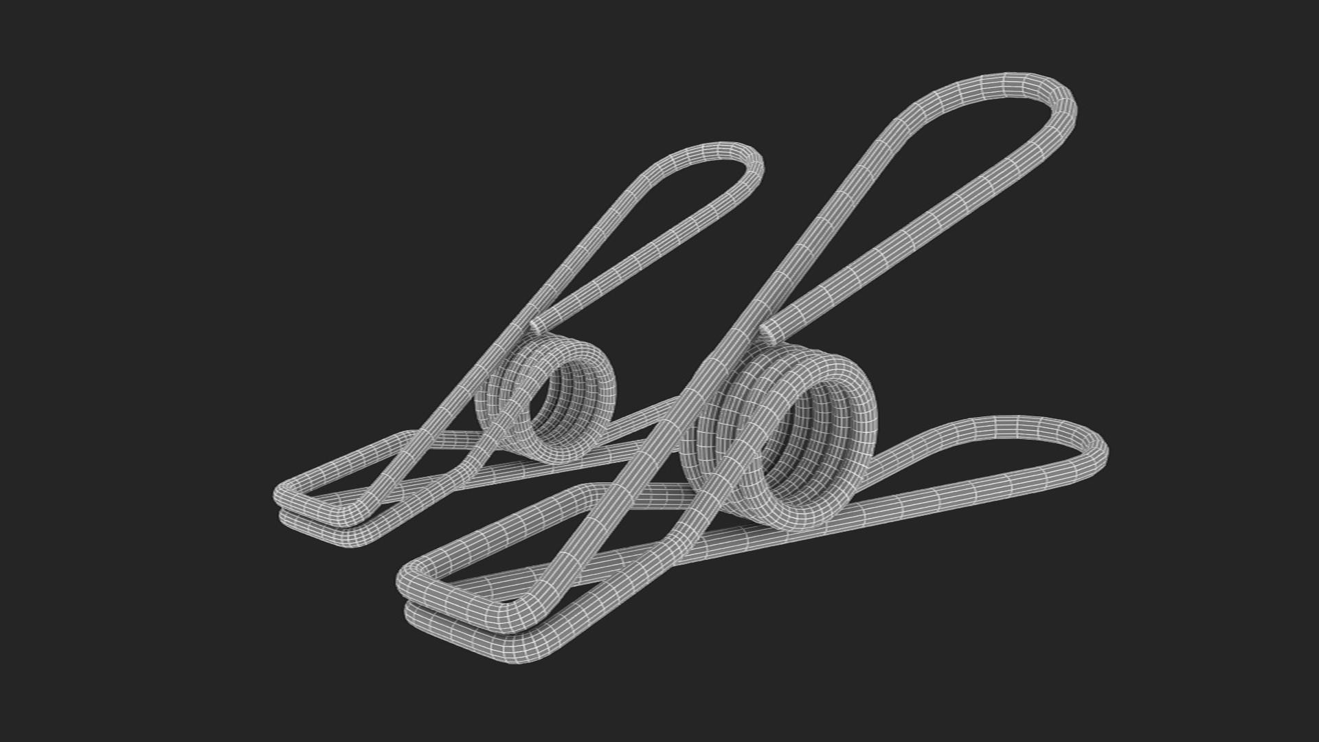 3D model Steel Clothes Pegs Bronze