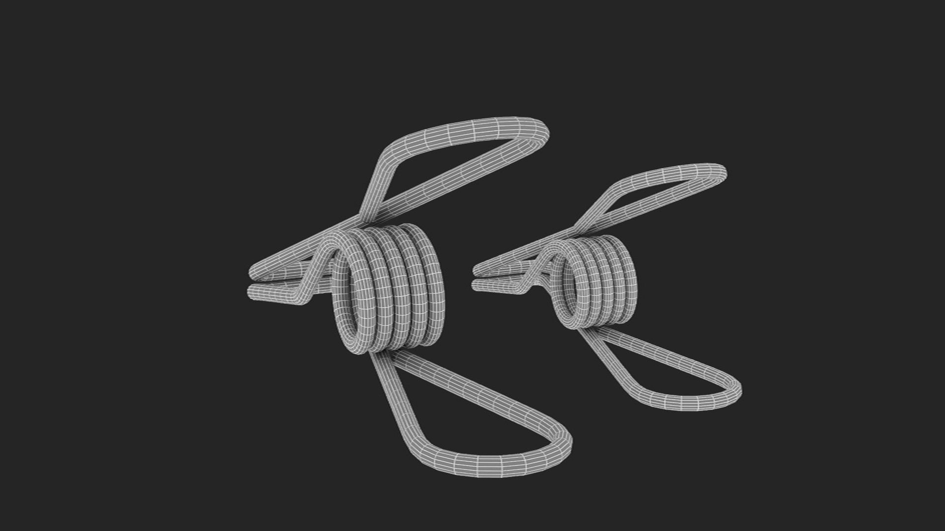 3D model Steel Clothes Pegs Bronze
