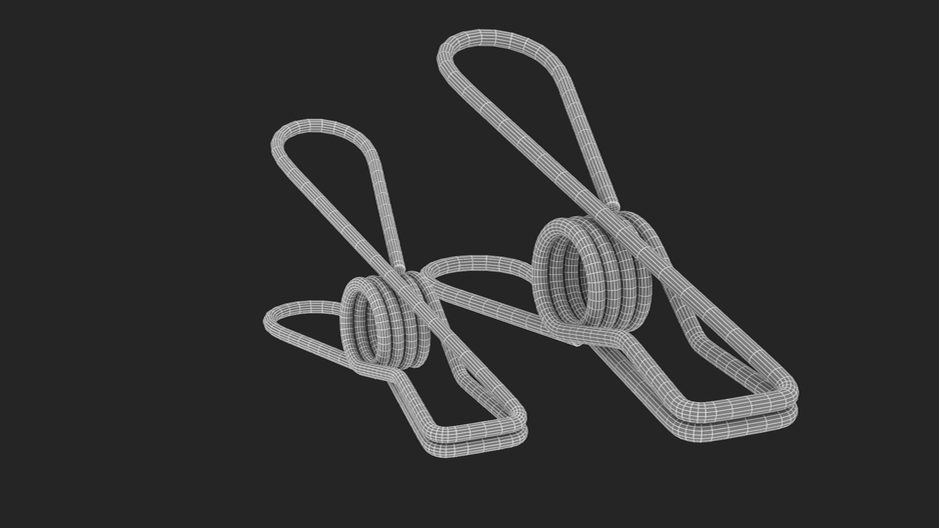 3D model Steel Clothes Pegs Bronze