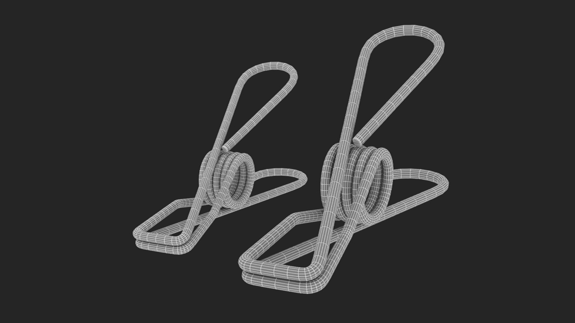 3D model Steel Clothes Pegs Bronze