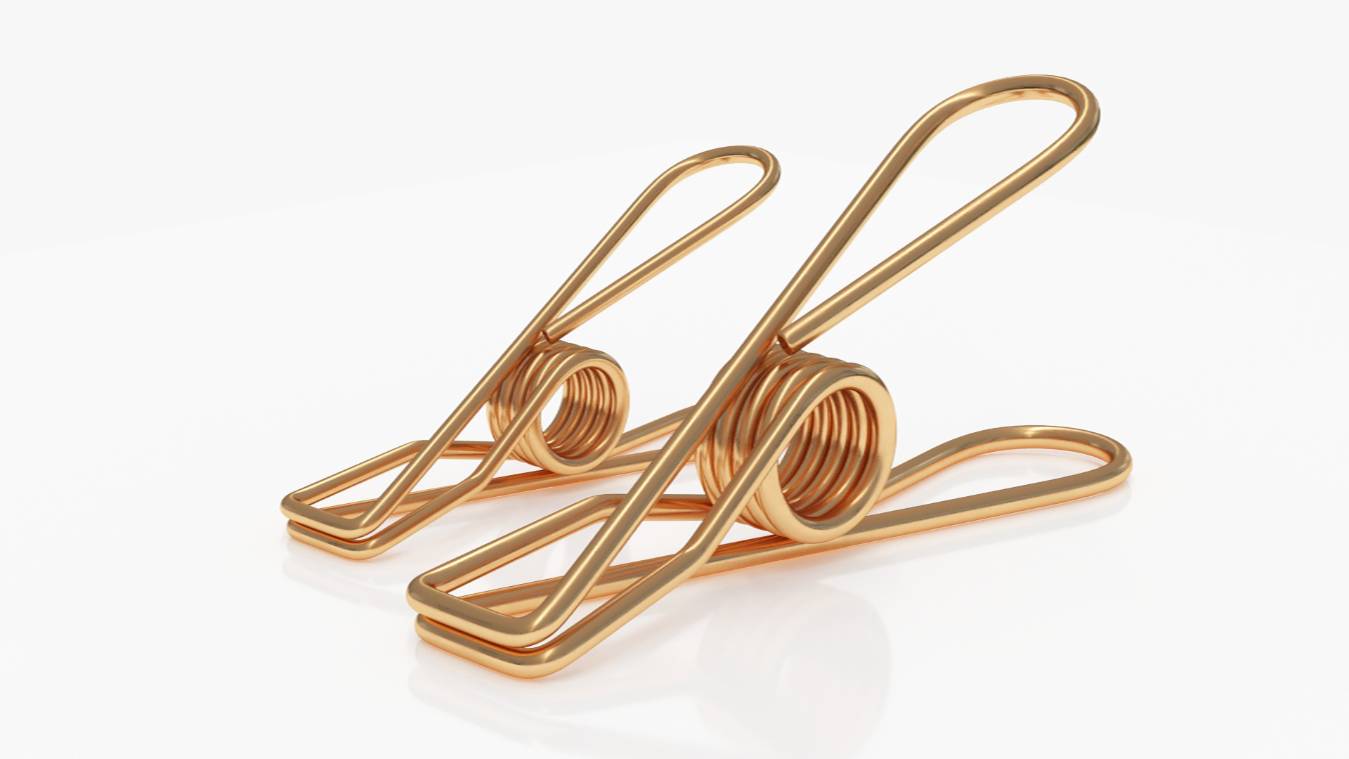 3D model Steel Clothes Pegs Bronze